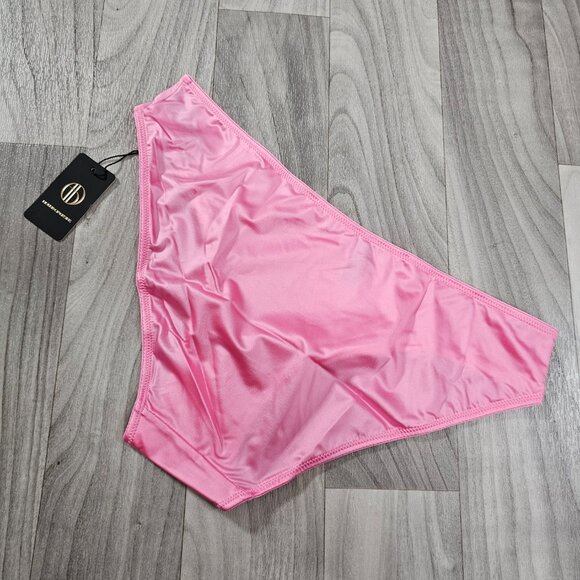 House of Desire Liquid Satin Hipster Panties, Bubblegum Pink, Size M - Picture 2 of 3